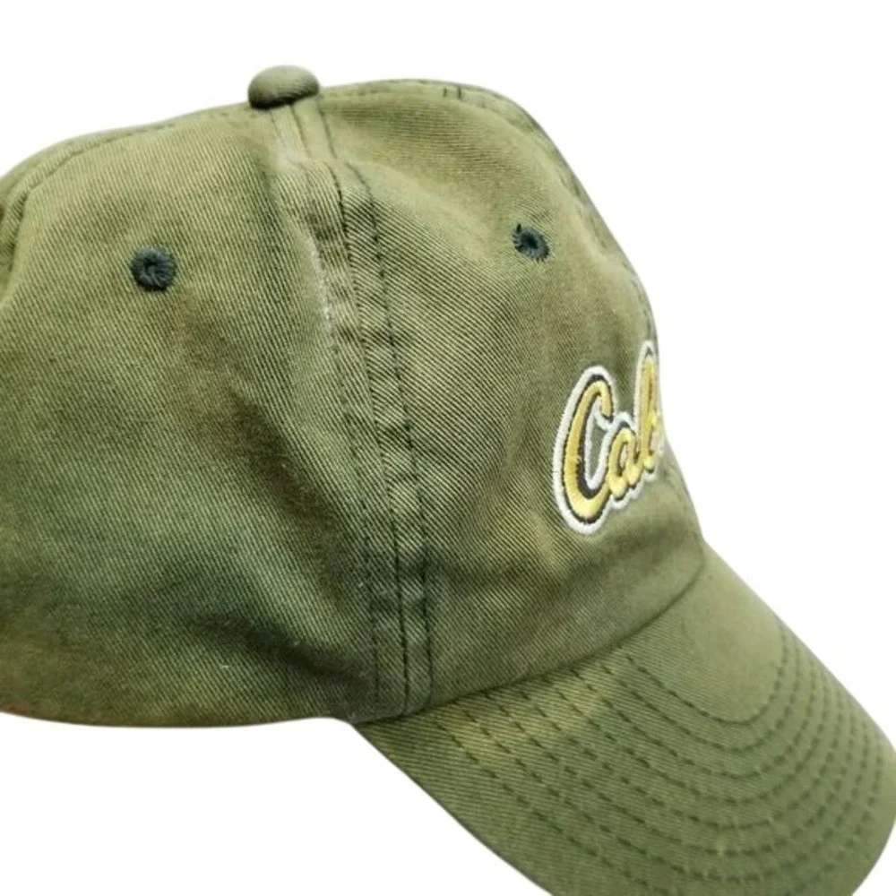 Cabelas Olive Green‎ Embroidered Logo Hat Worlds Foremost Outfitters Adjustable